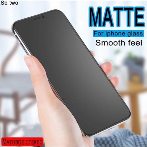 Screen Protector Frosted matte glass on For iphone X XR XS 11 PRO MAX Tempered glass For Iphone 7 8 6 6S Plus Protector Glass