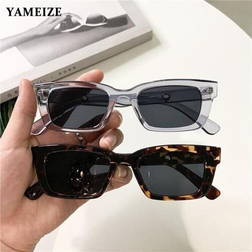 YAMEIZE Women Rectangle Vintage Sunglasses Brand Designer Retro Points Sun Glasses Female Lady Eyeglass Cat Eye Driver Goggles