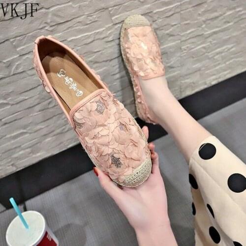 Four Seasons Flat Shoes Women 2021 New Straw Hemp Rope Fisherman Shoes Ladies Breathable Platform Shoes Slip on Casual