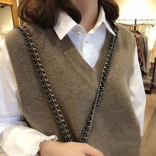 2020Autumn Winter Korean New Large-Size Wild Cashmere Vest V-Neck Thicken Pullover Sleeveless Vest Women Waistcoat 100%Wool Knit