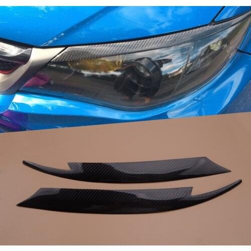 1Pair Carbon Fiber Style Headlight Eyelids Eyebrows Sticker Trim Fit For Subaru Impreza WRX STi X 10th GRB 2008 2009 2010 2011