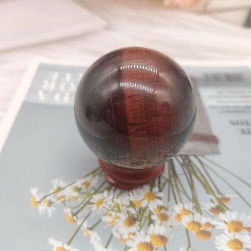 1pcs natural red tiger eye gemstone sphere healing quartz crystal polished ball as gift mineral stones