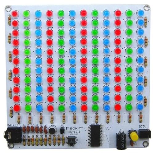 12*11 Audio frequency spectrum Level indicator kit Electronic DIY kits Soldering Kits DIY Brain-training Toy