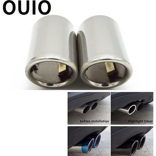 2pcs Car Exhaust Tip Muffler Pipe Protector Cover For Audi A4 B8 A3 A1 Q5 Auto Accessories For VW Tiguan Volkswagen Passat B7 CC