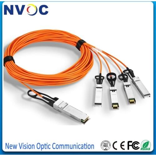 2Pcs/Lot, 5M(16ft) JNP-QSFP-AOCBO-5M J-u-n-i-p-e-r Networks Compatible 40G QSFP+ to 4x10G SFP+ Breakout Active Optical Cable