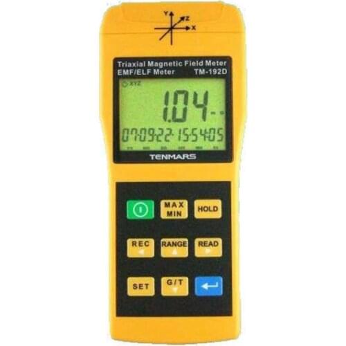 Datalogging 3 axis Magnetic Field Meter tester Fast shipping 4 digits LCD