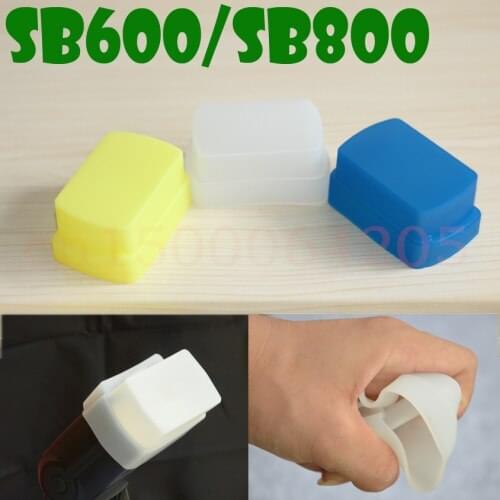 3 pcs Silicon Soft Yellow Blue White Speedlite Flash Cap Diffuser Bounce Box For Nikon SB800 SB600 YN460 YN465 YN467 YN468