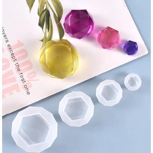 4PCS/set Handmade DIY Making Crafts Silicone Molds Gem Necklace Pendant Epoxy Resin Mould