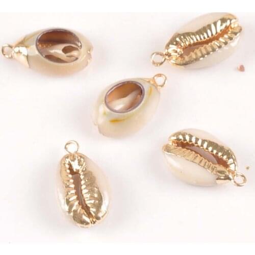 5pcs About 18-20mm Gold PlatedShells For Crafts Home Decoration DIY Jewelry Charms Nautical Seashells Handmade Pendant TRS0296
