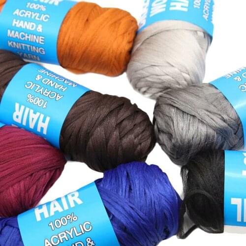 5Pcs Wool Hair Yarn For African Hair Braiding African Wig Hair Yarn Low Temprature Flame Retardant Synthetic Fiber For Braiding