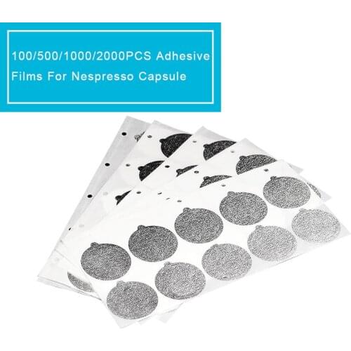 Adhesive Aluminum Lids Seals For Filling Empty Disposable Refillable Reusable Nespresso Pod Capsule Nespresso Coffee Film