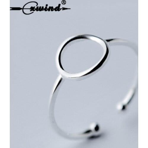 Cxwind Women Fashion Nail DNA Round Infinity Rings For Wedding Engagements Finger Adjustable Ring Cubic Zirconia Jewelry