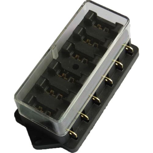 EE support Car Truck Auto 6 Way Circuit Standard ATO Blade Fuse Box Block Holder 12V