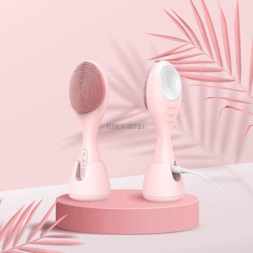 Electric Face Cleansing Brush Silicone USB Facial Cleansing Brush Skin Care Cleanine Machine Waterproof