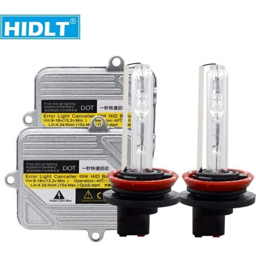HIDLT 1 Set DC 12V 55W Xenon H1 HID Conversion Kit H7 H3 H11 9005 HB3 9006 HB4 Auto Headlamp Bulbs Car Light Xenon Slim Ballast