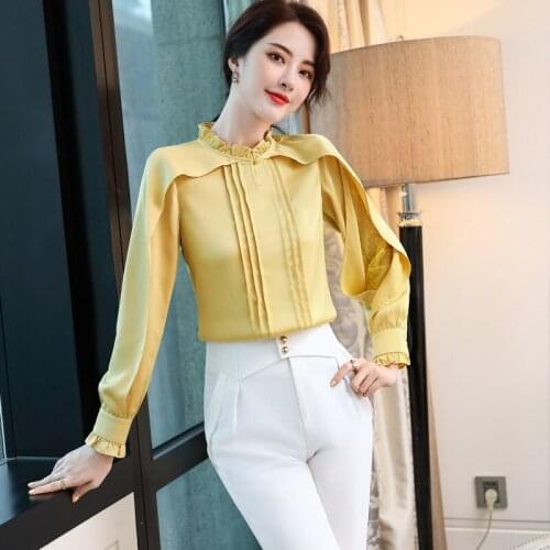 IZICFLY Stand-up Collar Blouses