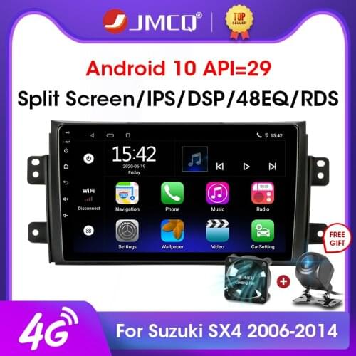 JMCQ Android 10.0 2GB+32GB DSP CarPlay Car Radio Multimidia Video Player Navigation GPS For Suzuki SX4 2006-2014 2 din dvd