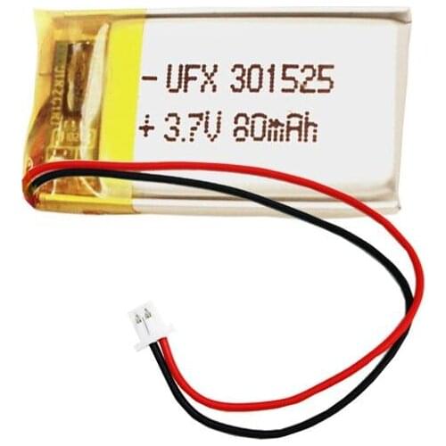 Smart watch card dedicated 301525 battery 3.7v 80mAh smart bracelet lithium battery with KC