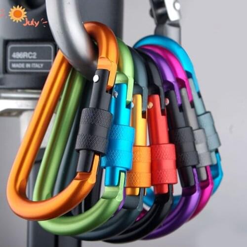 Aluminium Alloy Mini Carabiner Keychain Clip and Hook for Climbing Carabiners Outdoor Camping Equipment D Ring Swivel Snap Hook