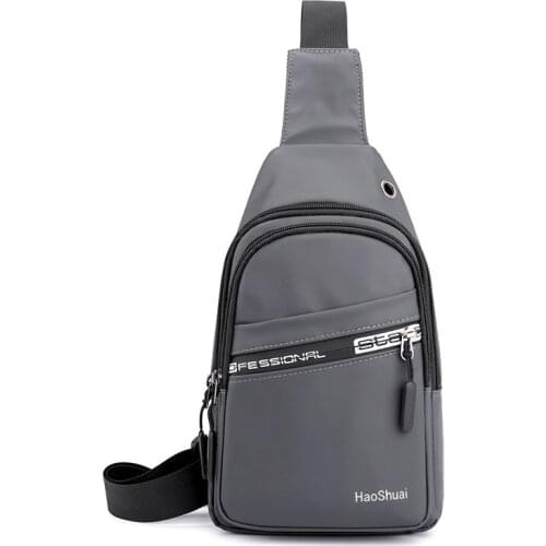 Weysfor Vogue Multifunction Crossbody Bag Men Chest Pack Short Trip Messengers Chest Bag Waterproof Large Capacity Shoulder Bag