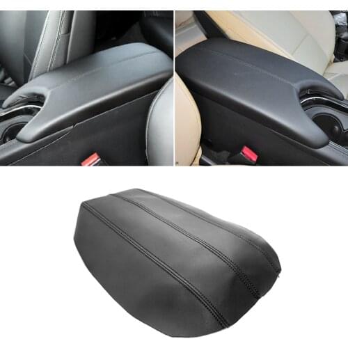 Soft Leather Armrest Cover For Cadillac ATS 2013 2014 2015 2016 2017 2018 2019 Car Center Control Armrest Box Cover Sticker Trim