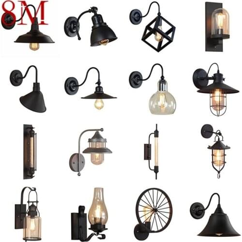 8M Retro Wall Lamp Loft Vintage Contemporary Industrial Style Sconces Light Corridor For Home