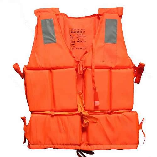 New Orange Adult Foam Flotation Swimming Life Jacket Vest With Whistle Y51D