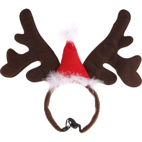 Christmas Pet Headband Deer Horn Hat Costume Dog Puppy Cat Cosplay Party Product