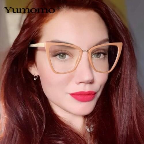 Sexy Eyeglasses Frame Women Fashion Big Cat Eye Glasses Frames Transparent Frame Female Optical Spectacles