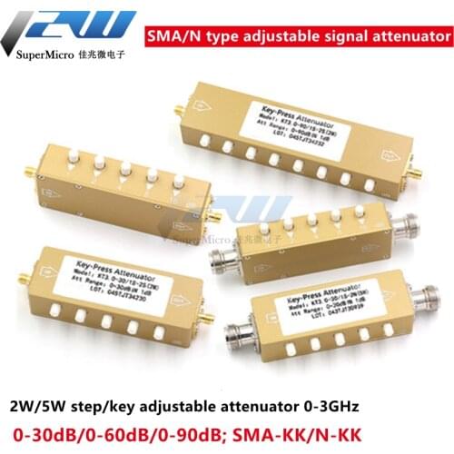 Stepped Variable Pressure Attenuator, 3GHz, 50 ohms, 2W, 5W, 0-90db, SMA / N (1 pcs )