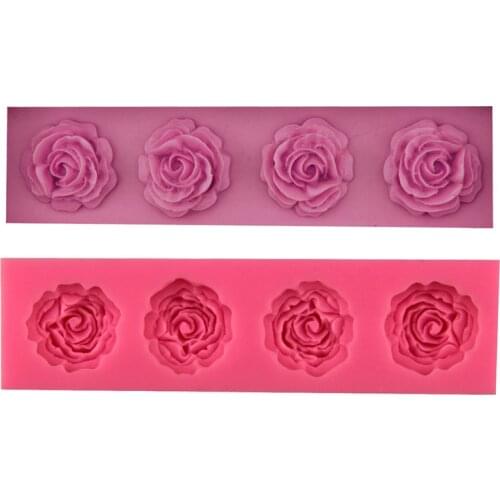 Rose flower modeling silicone mold chocolate turning sugar cake baking mold DIY soap mold