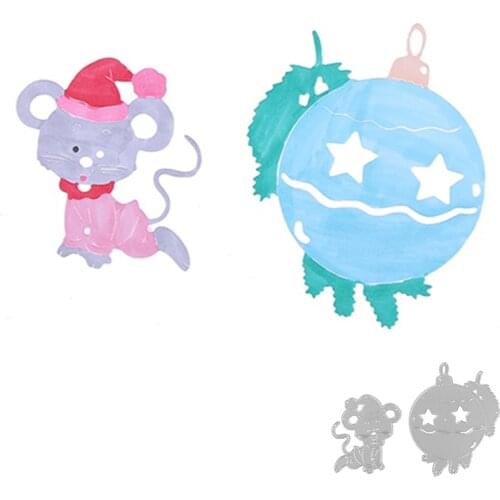 Cute Little Mouse Orb Monster Metal Cutting Dies Mold Scrapbook Craft Mold Template Embossing Paper Mold Making New