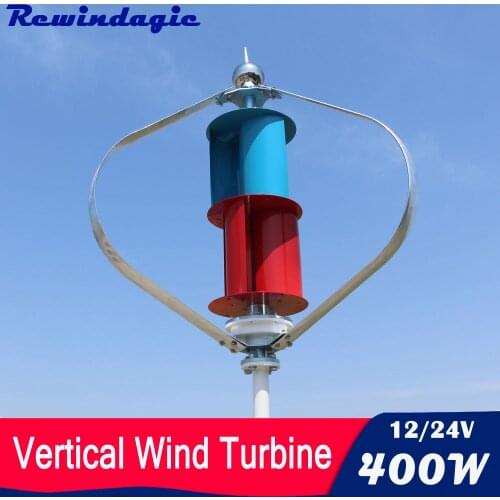 400w Vertical Wind Turbine Generator 3 Phase Coreless Wind Generator With 12v 24v AUTO MPPT Controller Windmill Free Power