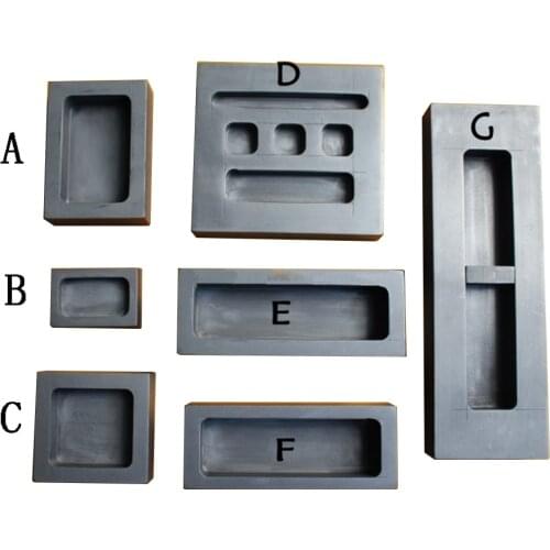 High Quality Graphite Mold Casting Melting Mould Refining Melting Crucible for Gold & Silver Platinum Refining 100g-3kg