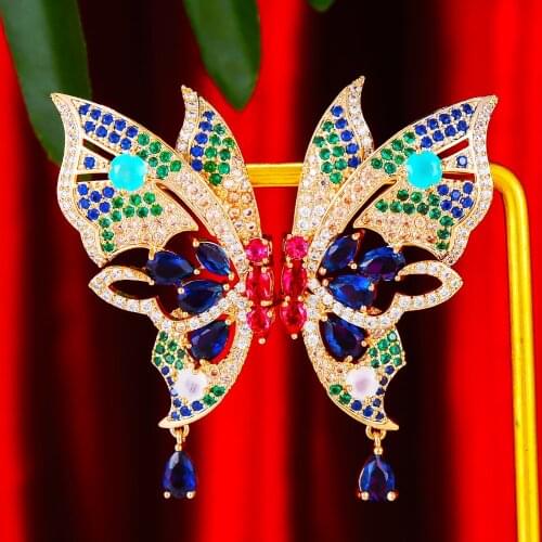 GODKI Fashion Brazilian Butterfly Earrings For Women Wedding Party Cubic Zircon Dubai Bridal Earring boucle d'oreille 2021