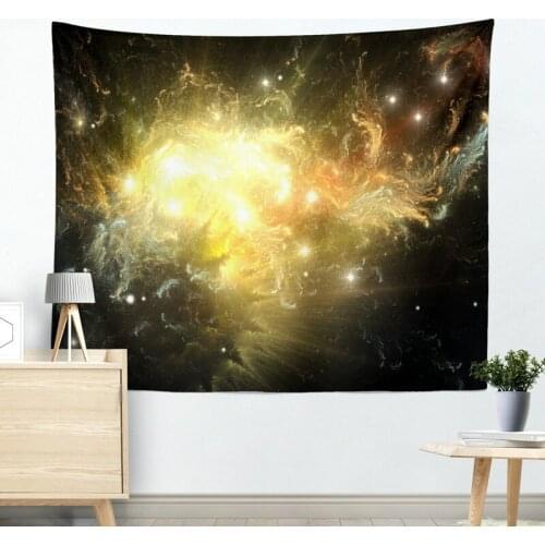 Golden Rose Nebula Scenery Tapestry for Livingroom Photography Wall Decor