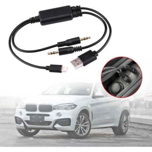 1PC Car USB 3.5MM AUX Adapter Interface Cable For BMW MINI Cooper Core For IPod Fast Data Transfer