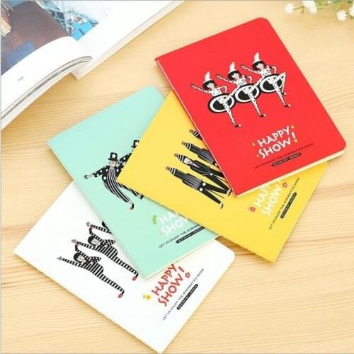 1pcs/lot 142*105mm New Acrobatic Troupe Series 64K White Blank notebook kids' Diary agenda office school supplies