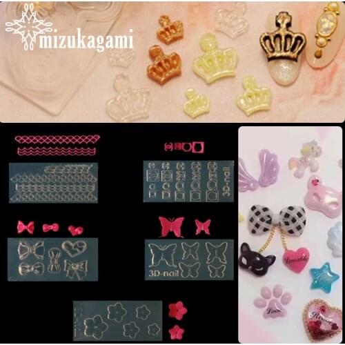 1pcs UV Resin Jewelry Liquid Silicone Mold Flowers Bow Butterfly Resin Charms Molds For DIY Jewelry Making Nail Art Mould