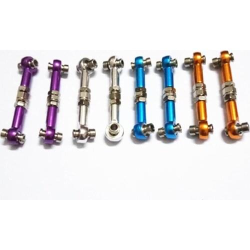 4PCS Universal Servo Steering Linkage Upgrade Metal Rod For Huanqi 734A/731 RC Car Model 33-43mm/38-48mm Spare Parts