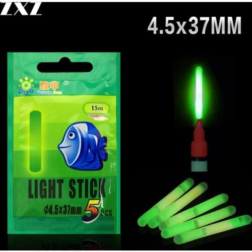 50pcs Night Fishing Luminous Float Fluorescent Light Stick Rod Tip Bait Alarm 4.5*37mm Multi-Color LightsDark Glow Sticks Tools