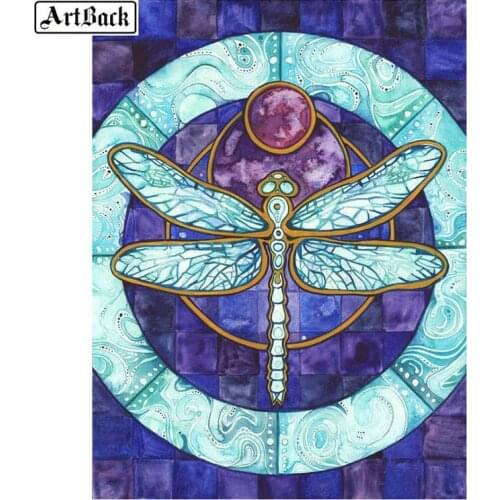 5d diamond painting dragonfly landscape embroidery full square diamond mosaic 3d sticker decoration 40x50cm
