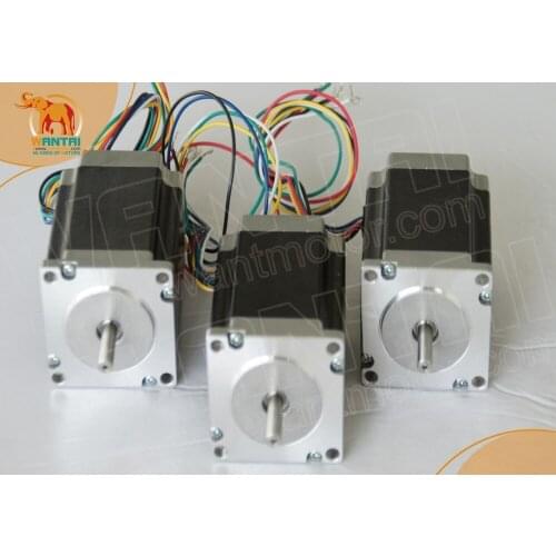 6-Leads 57BYGH633, 2 phases WANTAI 3 PCS NEMA23 STEPPER MOTOR 270OZ-IN,3.0A, 2 Phase CNC Mill &Cutting