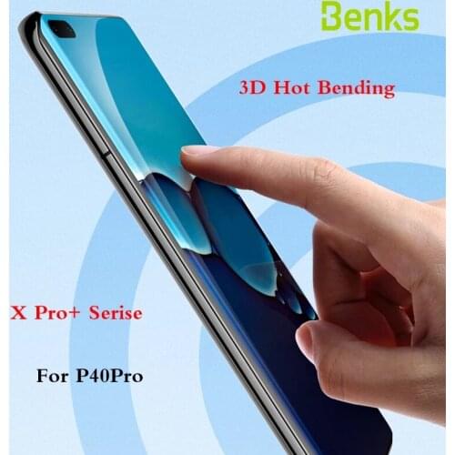 Benks X PRO+ Protective Tempered Glass Film for Huawei P40 PRO 0.3mm HD Screen Protector Curved Surface 9H for Huawei P40 Pro