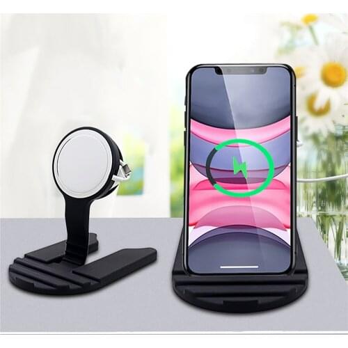 Wireless Charger for iPhone 12 Pro Max/12 Pro/12 Mobile Phone Fast Charging Dock Station Base Mount Adjustable Desktop Stand