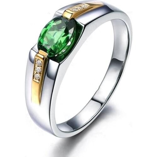 BLACK ANGEL New Created Blue Tanzanite Gemstone Double Color Simple Emerald Adjustable Ring For Women Fine Jewelry Wedding Gift