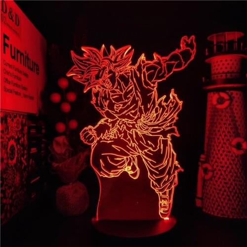 Colorful 3D Son Goku Night Lights Dragon Ball Super Saiyan Toys Table Visual Lighting DBZ Lampara Color Changing Decor Home Gift