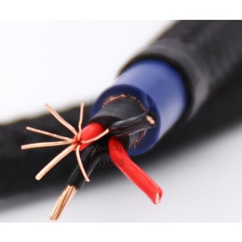 VA801 HiFi hi-end hiend 99.998% free oxygen OFC RCA amplifier Audio speaker cable cable 100% copper wire shield cable 1m