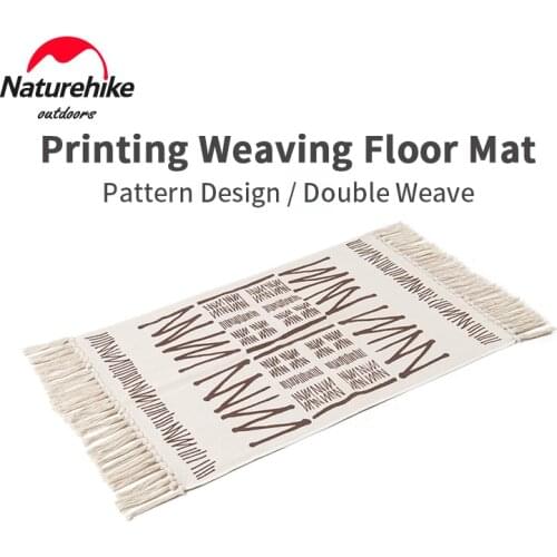 Naturehike Outdoor Cotton Printing Carpet Camping 600g Ultralight Floor Mat Indoor Printing Woven Carpet Free Give Non Slip Mat
