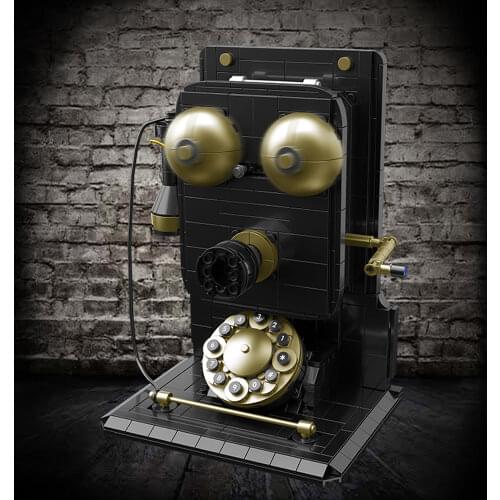 Ideas creatoring Expert Retro Classic Telephone Collection Phonograph 718 Pcs Moc Brick Moduler Building Block Model Toy Gifts